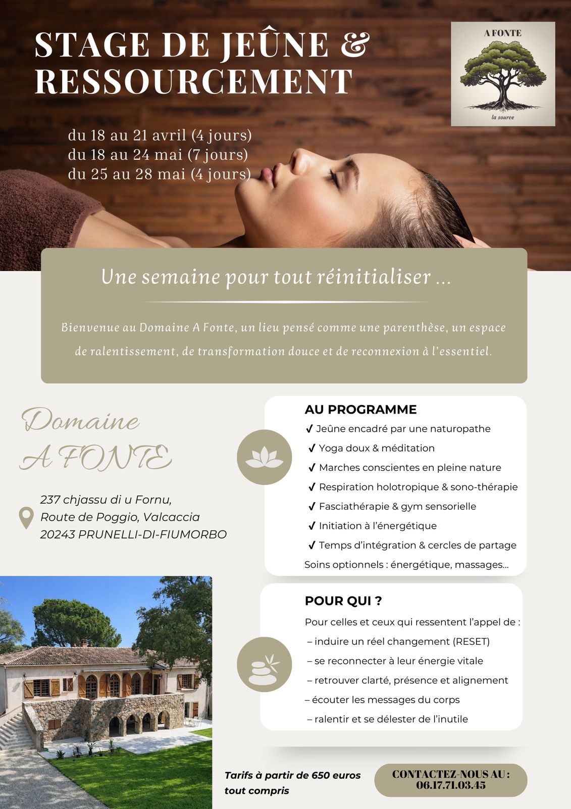 Stage de jeûne et ressourcement